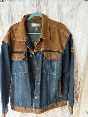Storm Industry Two-Tone Brown & Blue Denim Jacket